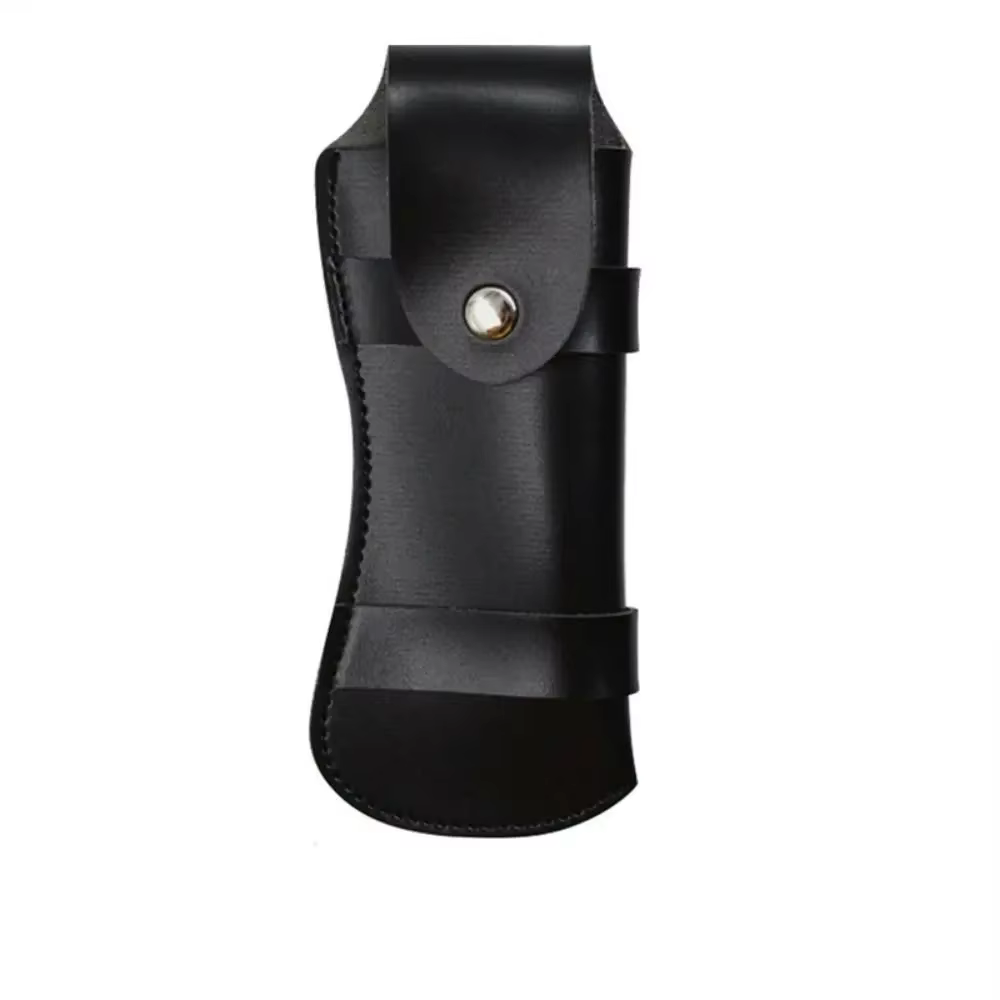 Étui de poche en cuir avec boucle de ceinture, gaine, support, poche, cochon dose, possède couteau, 