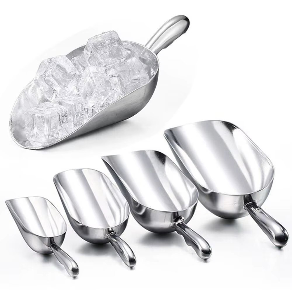 Pelle à glace multifonction en alliage d'aluminium, 1080ml, poignée ergonomique, pour aliments, outi