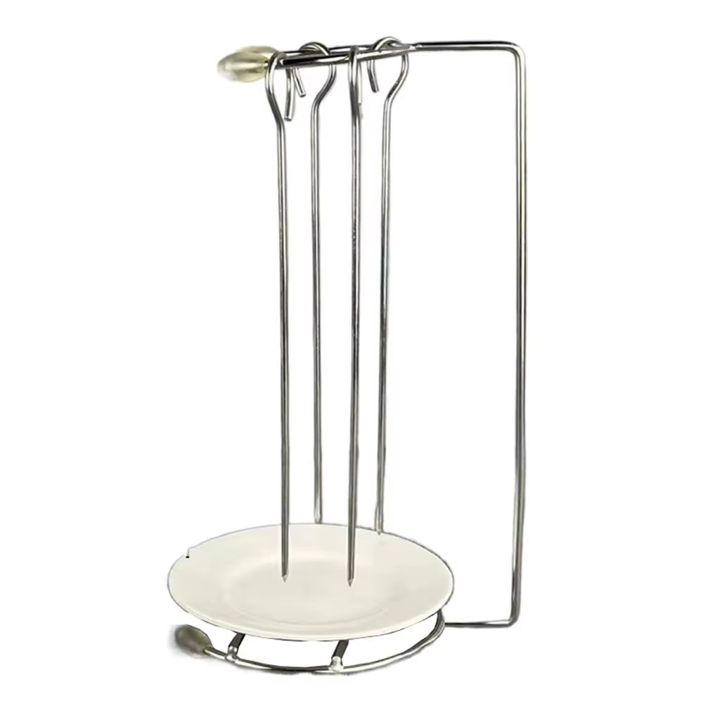 Ensemble de brochettes de barbecue en acier inoxydable, rôtissoire verticale légère et détachable, r