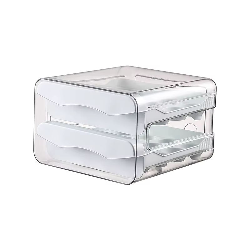 Boîte de rangement à défilement automatique T1, panier à œufs, conteneur pour réfrigérateur, distrib