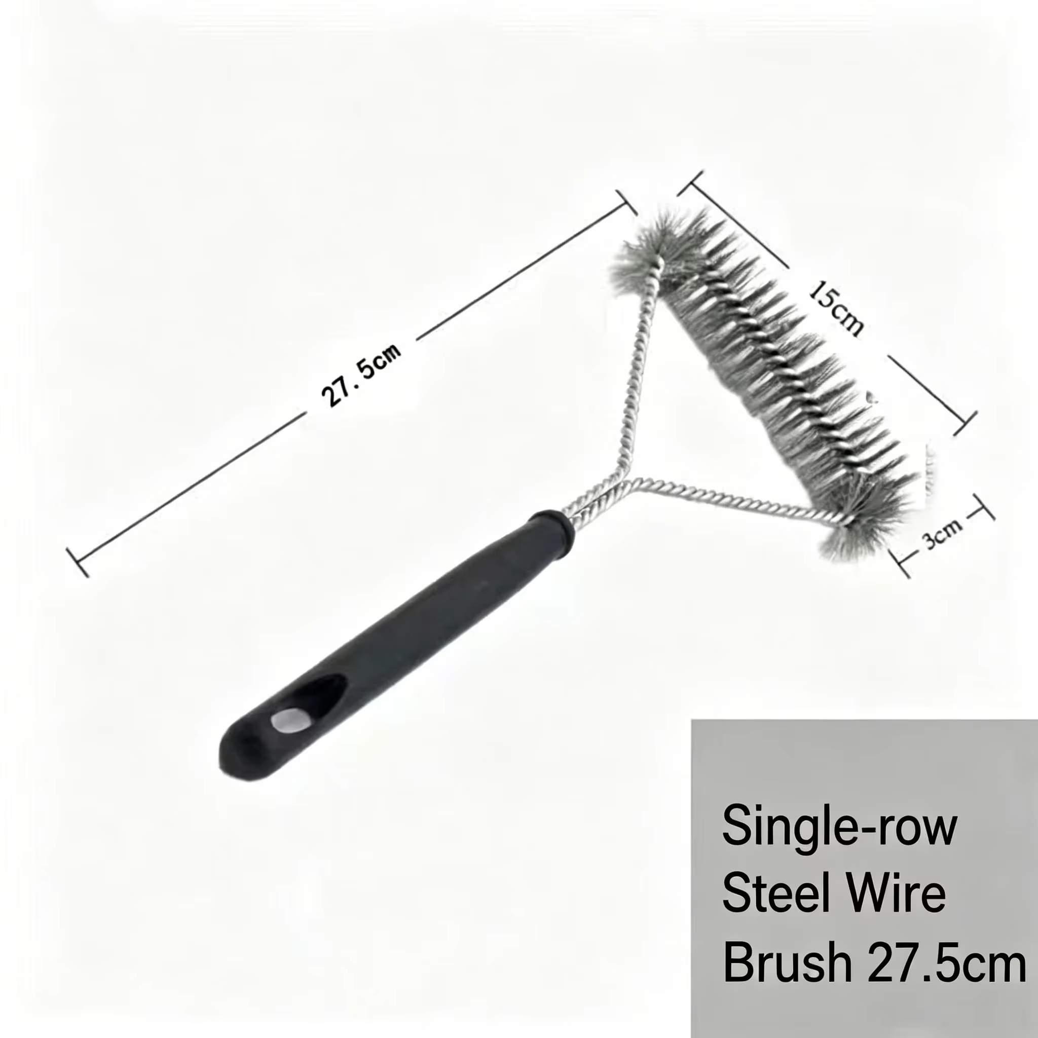 Brosse de nettoyage pour barbecue en acier inoxydable - Brosse métallique robuste pour grilles de ba