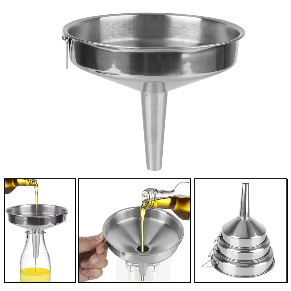 Entonnoir en métal pour la mise en conserve, outils de cuisine, accessoires de cuisine, entonnoir à 