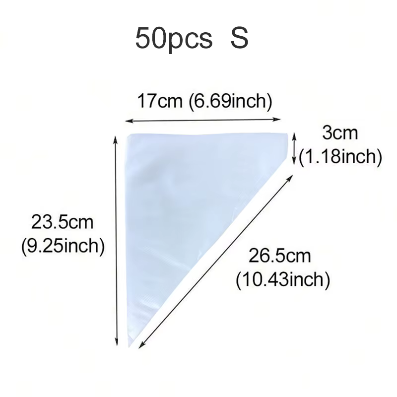 Sacs à pâtisserie jetables, 50/100 pièces, sac à passepoil Transparent, huile de traite, produits de