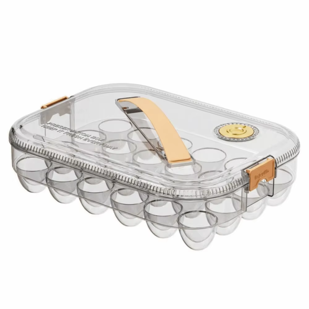 Boîte de rangement transparente pour œufs, qualité alimentaire, 24 compartiments, étui de conservati