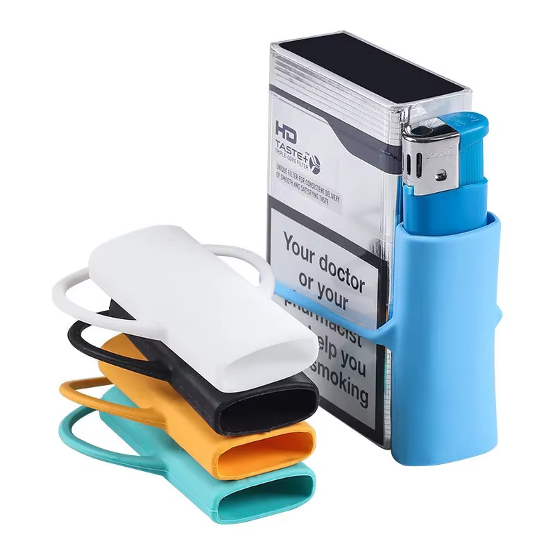 Étui de Protection pour briquet en Silicone, couleur, rangement sûr, manchon Surround, accessoires p