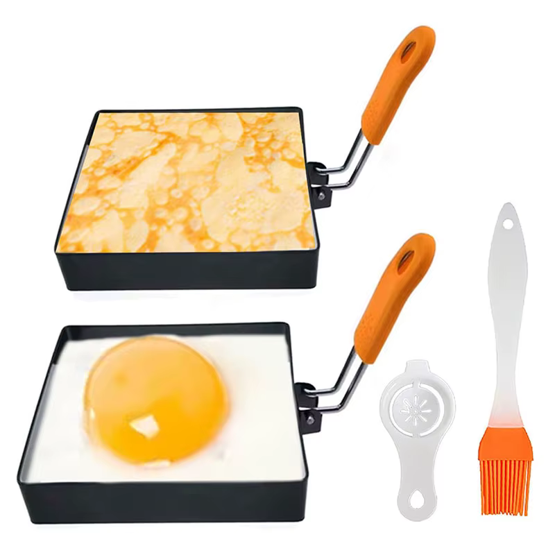 Anneau carré pour frire les œufs, anneaux de cuisson pour crêpes de 4 pouces, machine à omelette ant