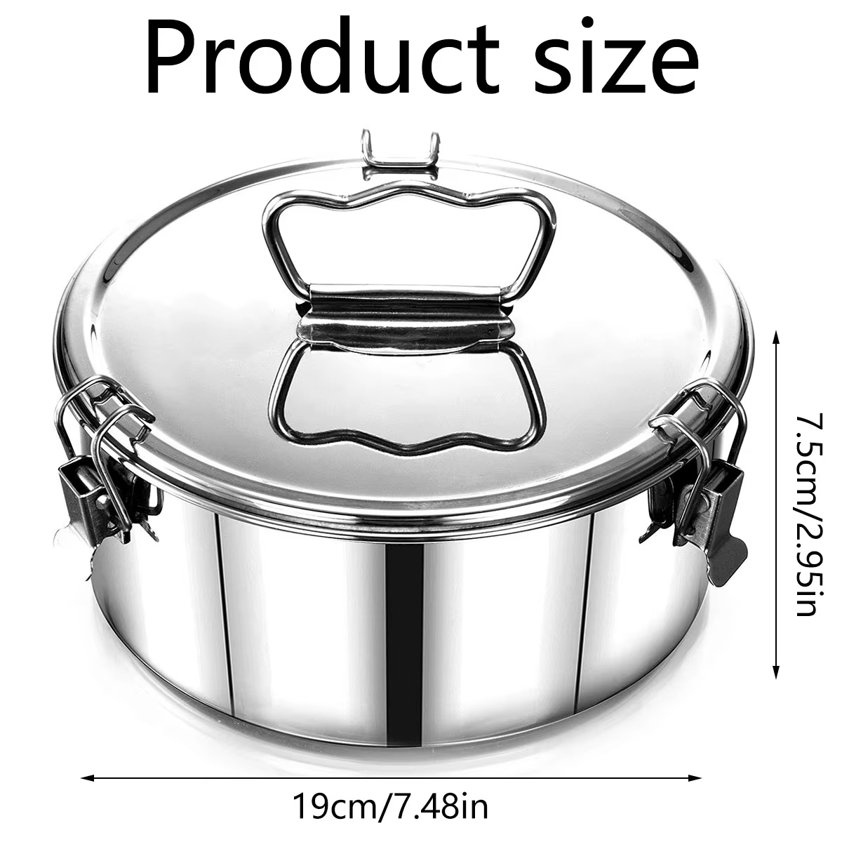 Moule de cuisson de flan de 1,5 Qt avec couvercle, poêle à flan en acier inoxydable avec support, mo