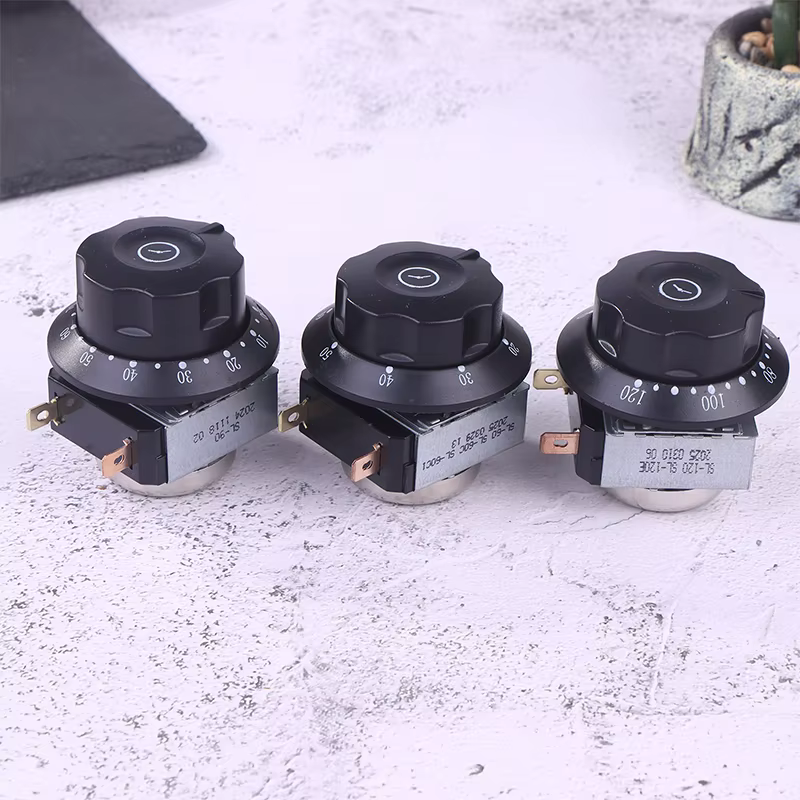 Bouton de four à micro-ondes 60Min, interrupteur de minuterie avec cloche, interrupteur de temps méc