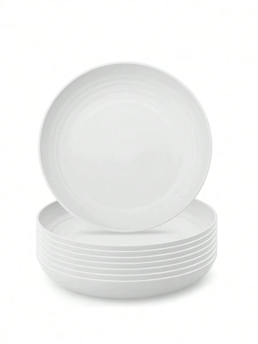 Assiettes à dessert réutilisables, lavables au lave-vaisselle et au micro-ondes, adaptées aux cuisin