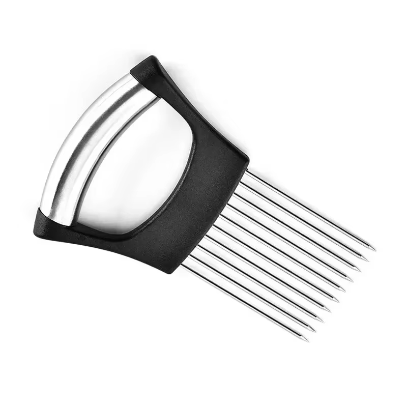 Support de coupe d'oignon durable avec poignée confortable, assistant de tranche alimentaire, outil 
