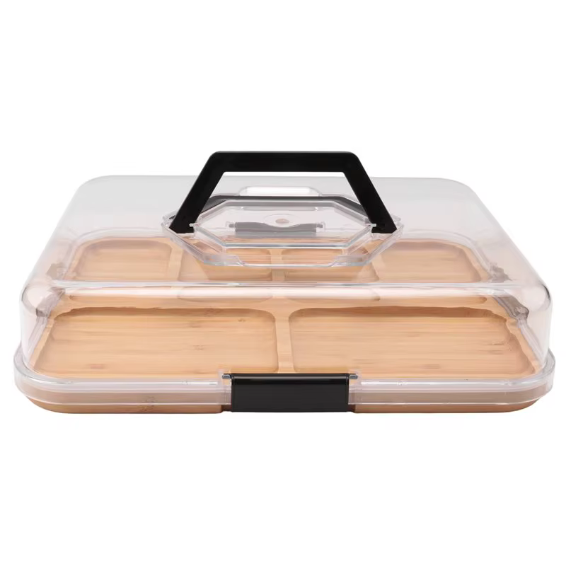 Plateau à fromages A36T avec couvercle transparent, planches à découper portables pour la cuisine, p