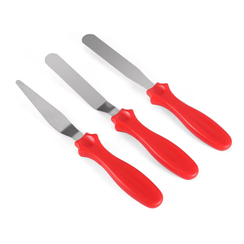 Ensemble de spatules à beurre, 3 pièces en acier inoxydable, petite taille, bord lisse et durable, o
