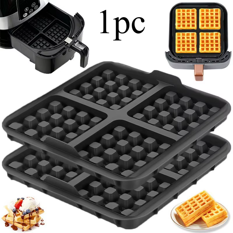 Moule à gaufres carré pour friteuse à Air, plateau de cuisson antiadhésif Compatible avec 4-7QT, pou