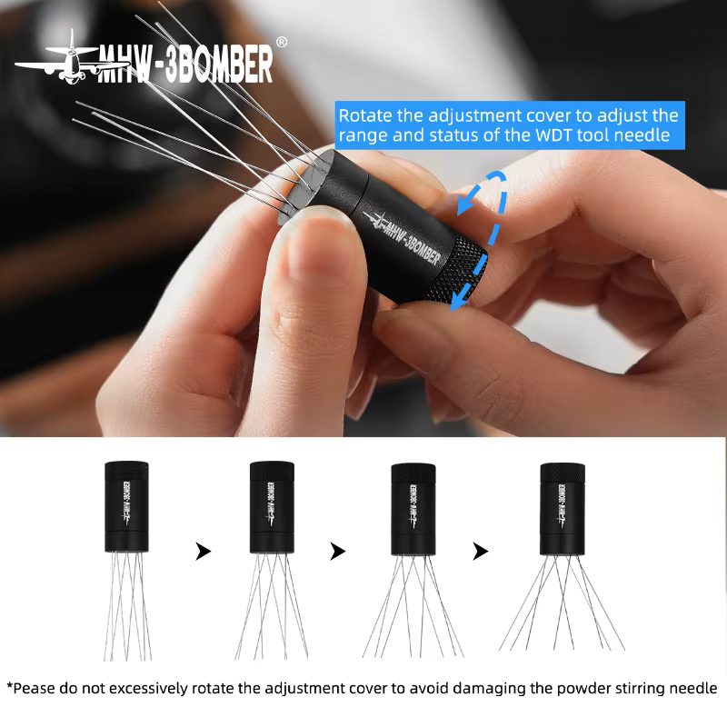 MHW-3BOMBER WDT Outils 2.0 Café Remuer Distribution Réglable Magnétique Absorption Stand Espresso Ac