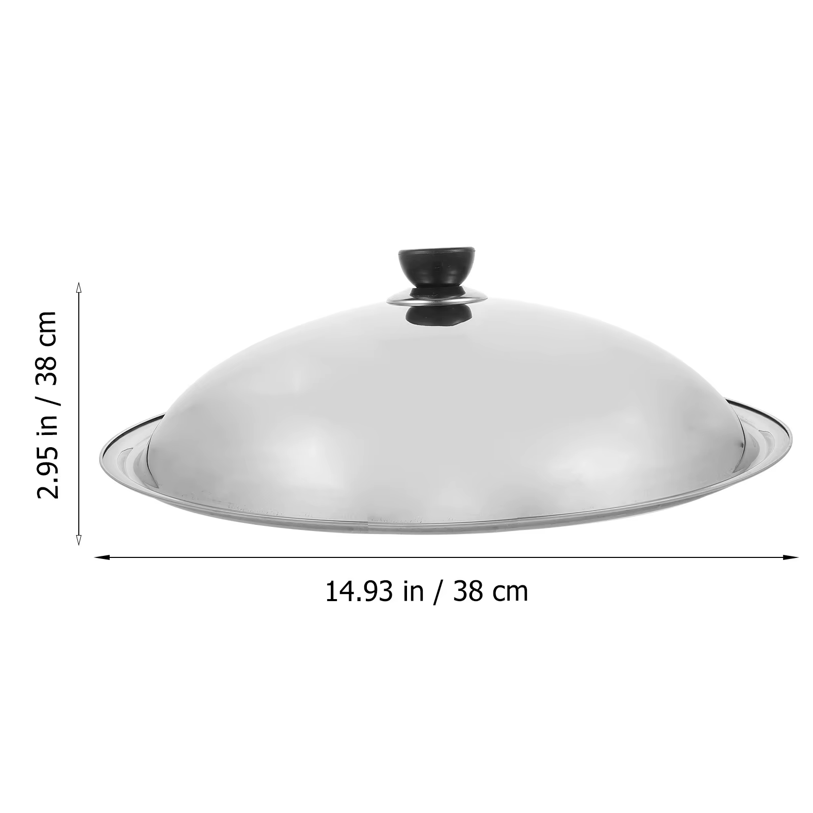 Couvercle de casserole en acier inoxydable de 38 cm, anti-brûlure, anti-débordement, outil de cuisin