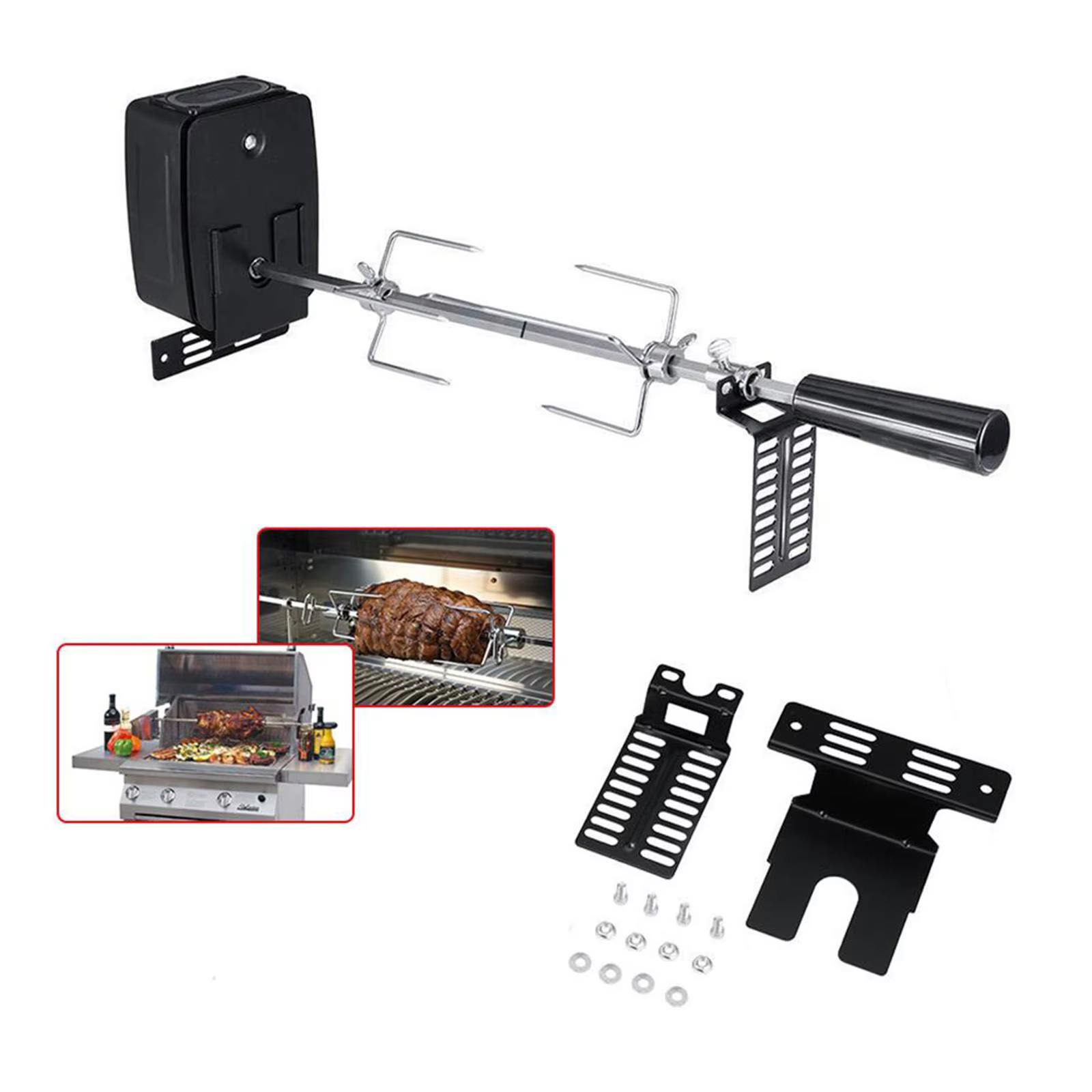 Moteur de gril électrique avec vis, support d'accessoire, facile à installer, rôtissoire T1 le plus 