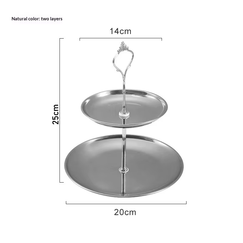 Support à gâteaux à 2 ou 3 niveaux, tour de présentation de desserts avec base robuste, plateau élég