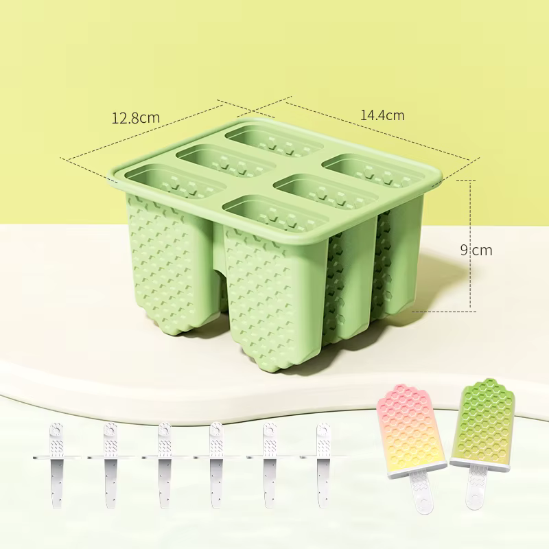 Moule à sucettes glacées en silicone, pour glaces maison, desserts, jus de fruits, chocolat, avec bâ