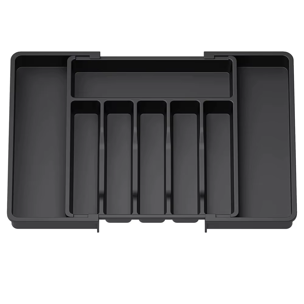 Organisateur de couverts extensible pour tiroir de cuisine, plateau à couverts réglable pour fourche
