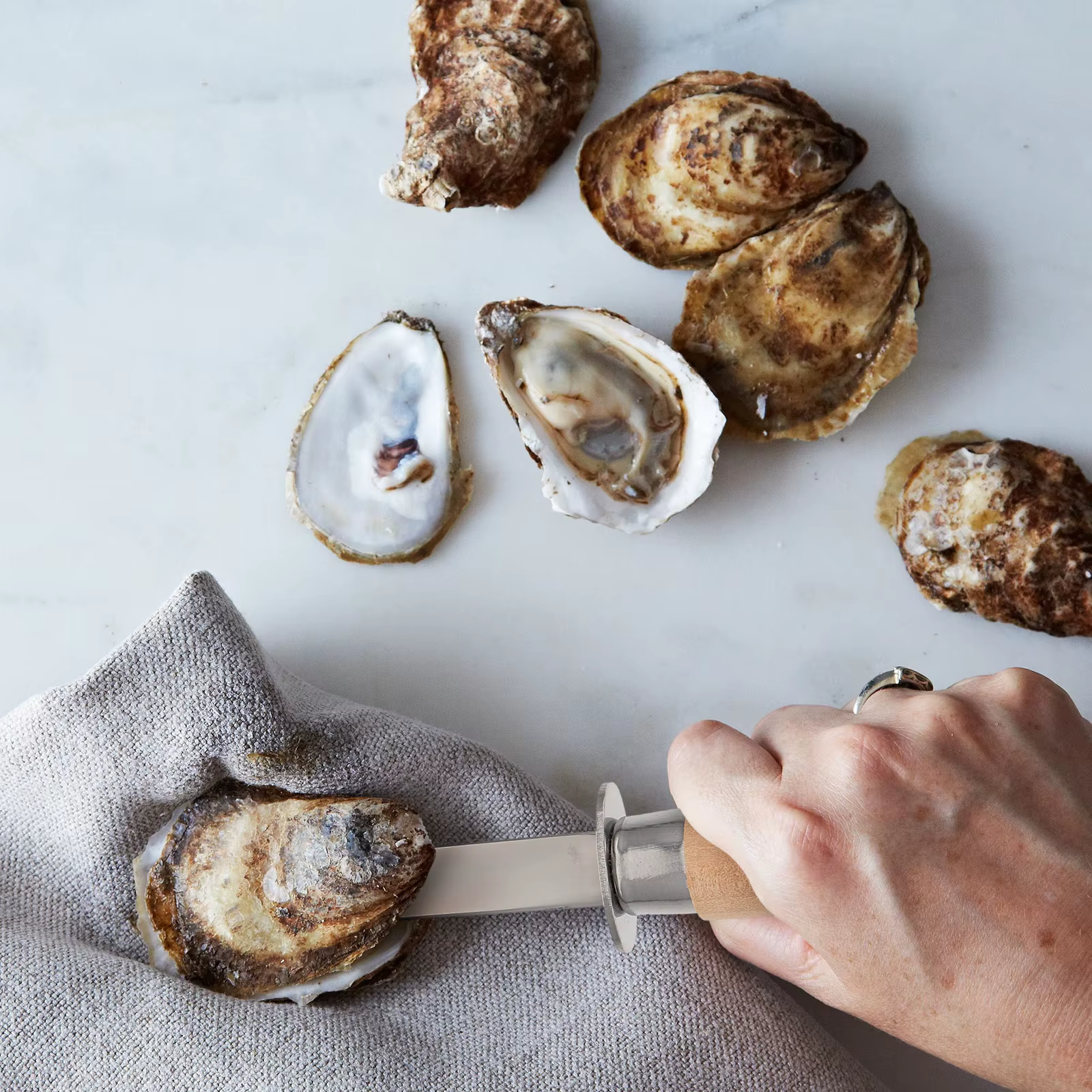 Outil de secoueur d'huîtres en acier inoxydable, ouvre-fruits de mer, poignée ergonomique pour la cu