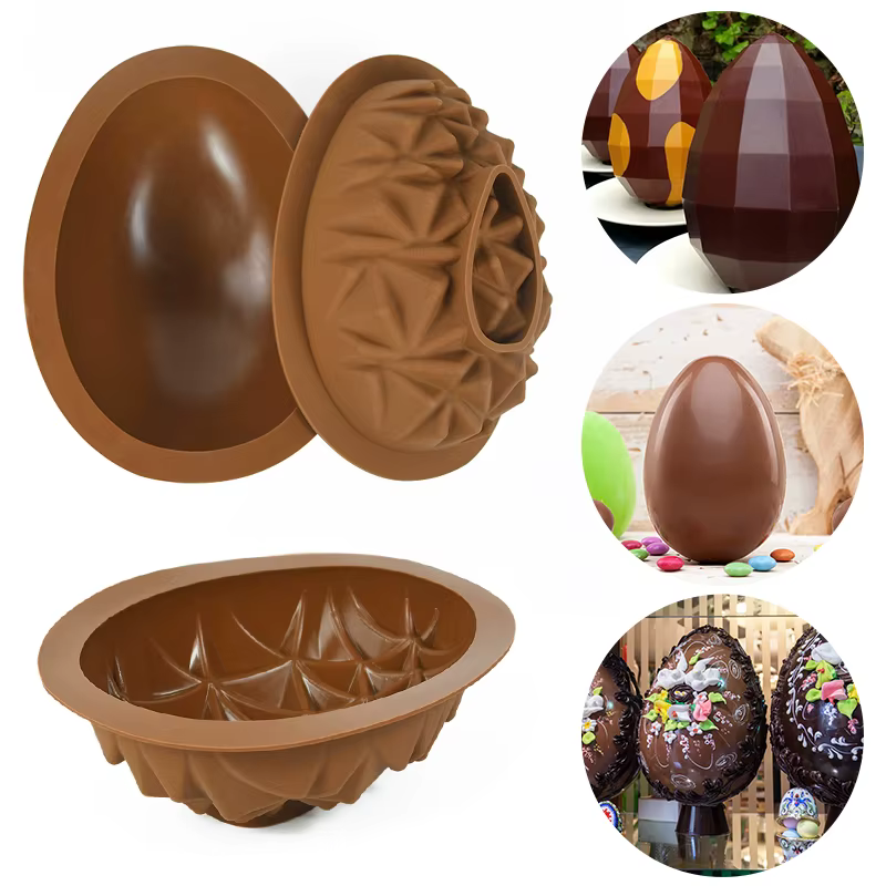 Moule à gâteau en silicone en forme de demi-sphère pour œufs de pâques, zone de cuisson faite maison