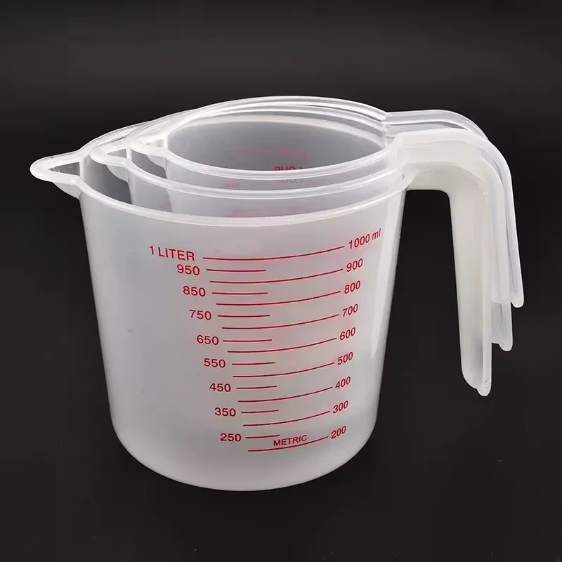 Tasses à mesurer les liquides de cuisson, 3 pièces, tasse à échelle en PVC, bécher de Volume en plas