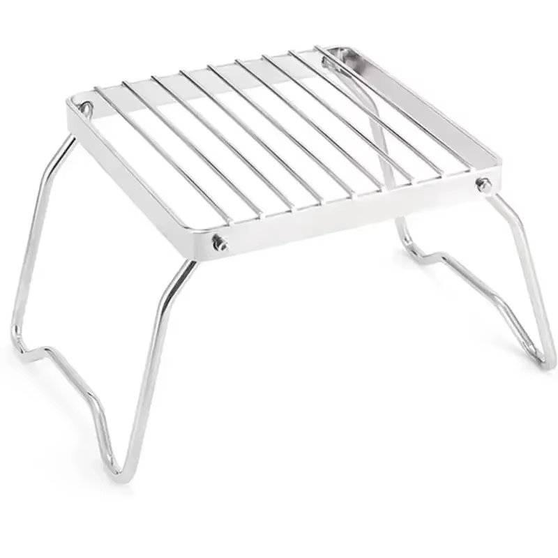 Support de réchaud d'extérieur en acier inoxydable, pliable et portable pour camping, ensemble de su