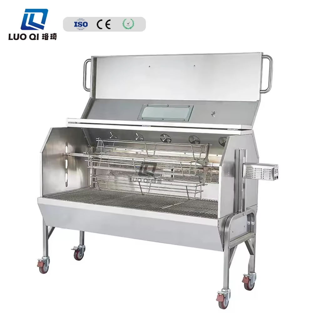 Chariot portable en acier inoxydable, cuisine extérieure, dessus de table, rôtissoire pour over, gri