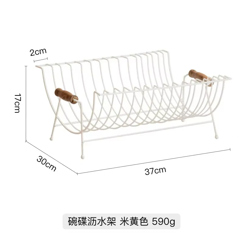 Organisateur japonais de bols et d'assiettes de cuisine en fer forgé, égouttoir de vaisselle en méta