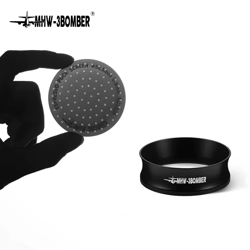 Ensemble d'entonnoirs de dosage magnétiques, anneau de dosage pour expresso de 58mm et Kit d'écran d