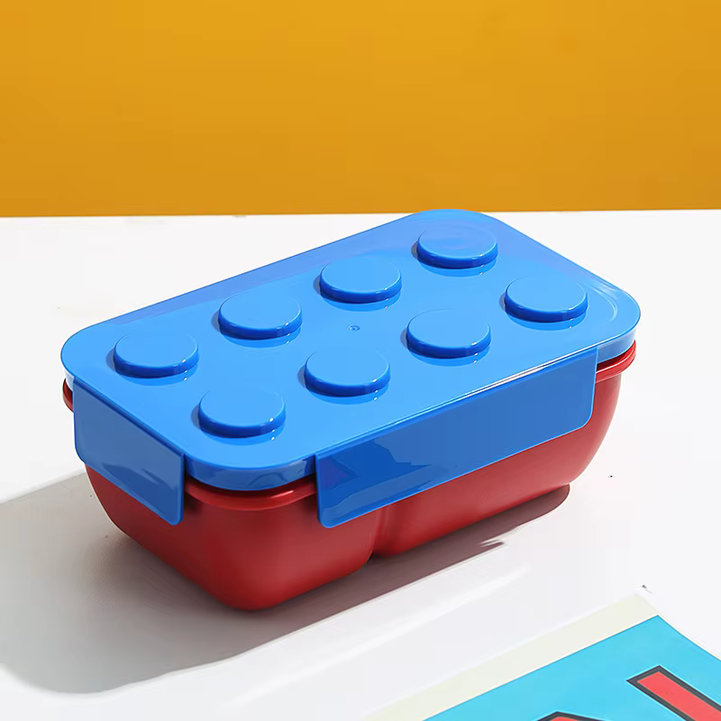 JUSTINLAU Boîte à lunch créative hermétique en forme de blocs de construction colorés, boîte bento p