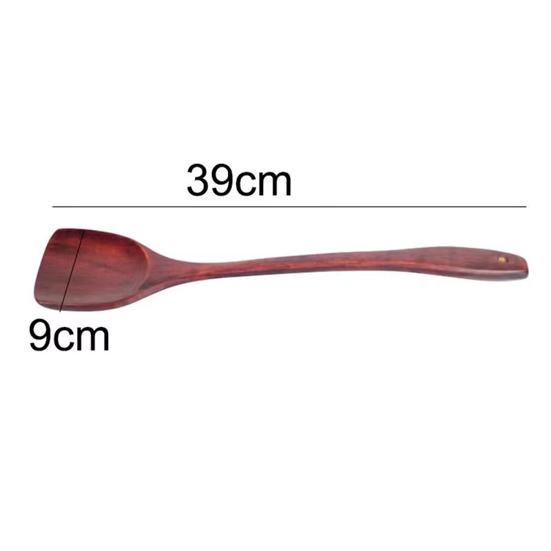 Pelle en bois cuillère antiadhésive bois longue spatule à riz cuisine ustensile de cuisine remuer à 