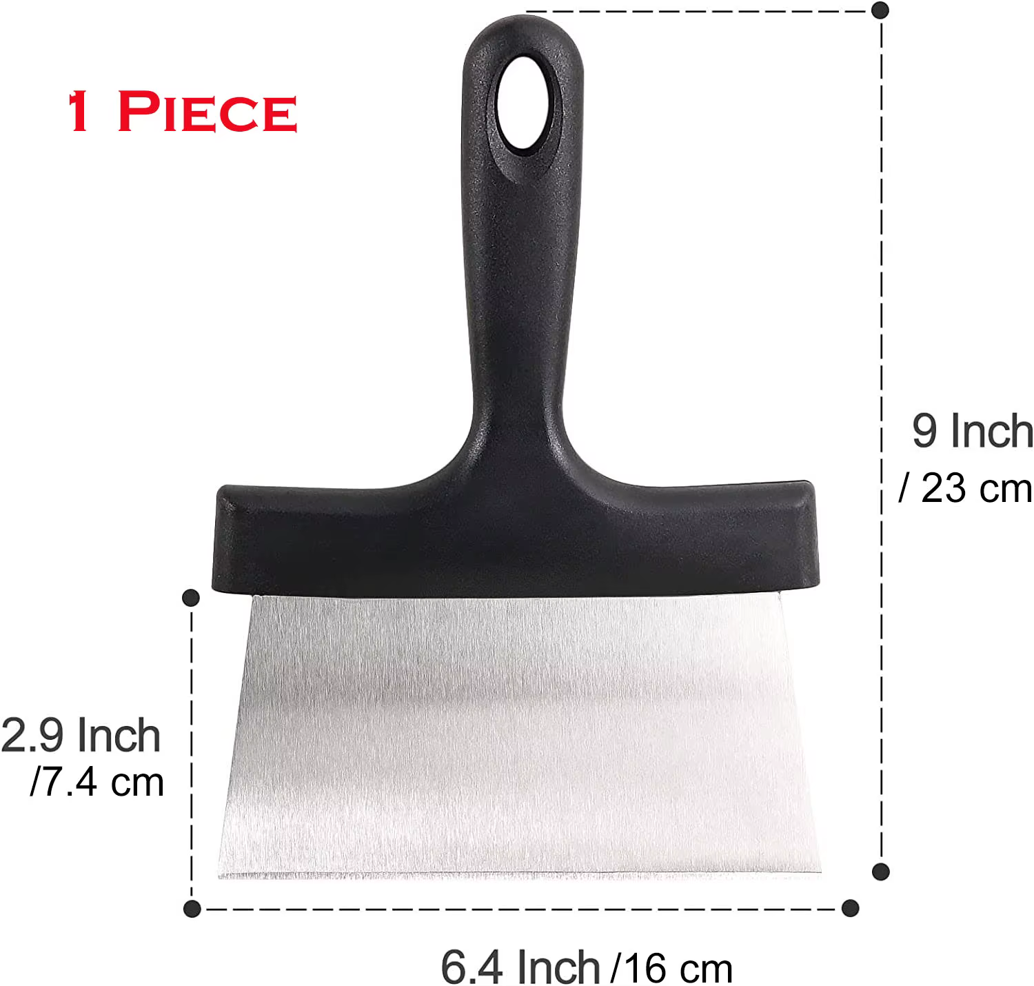 PizzAtHome-Grattoir à gril en acier inoxydable, grattoir à plaque chauffante, grattoir à aliments po
