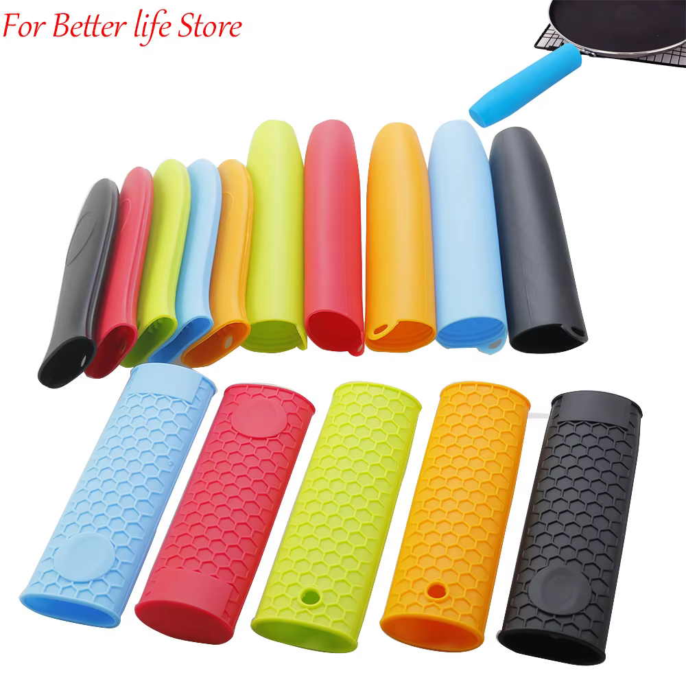1 pièces couvercle de poignée de Pot en Silicone couvercle d'isolation outils de cuisine couvercle d