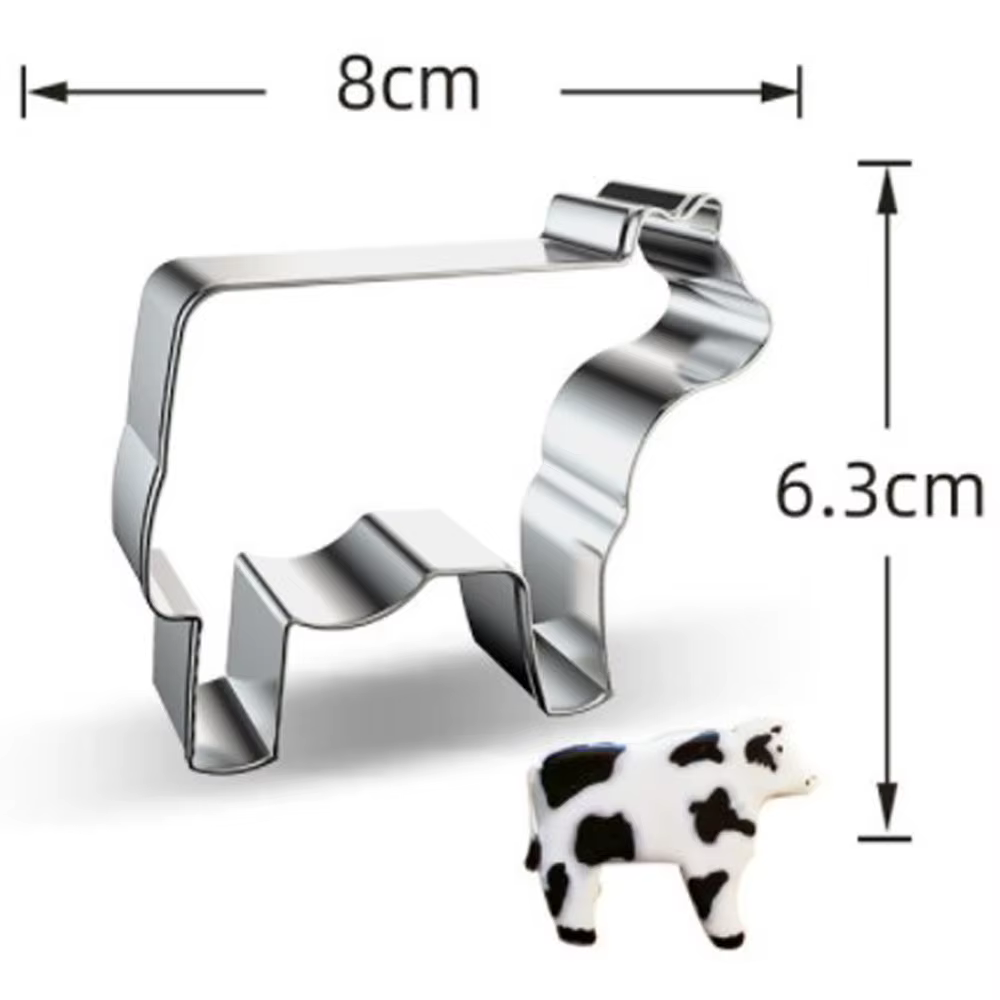 Emporte-pièce en forme de vache |   Thème Ferme Russe en Acier Inoxydable |   Décorations pour le fe