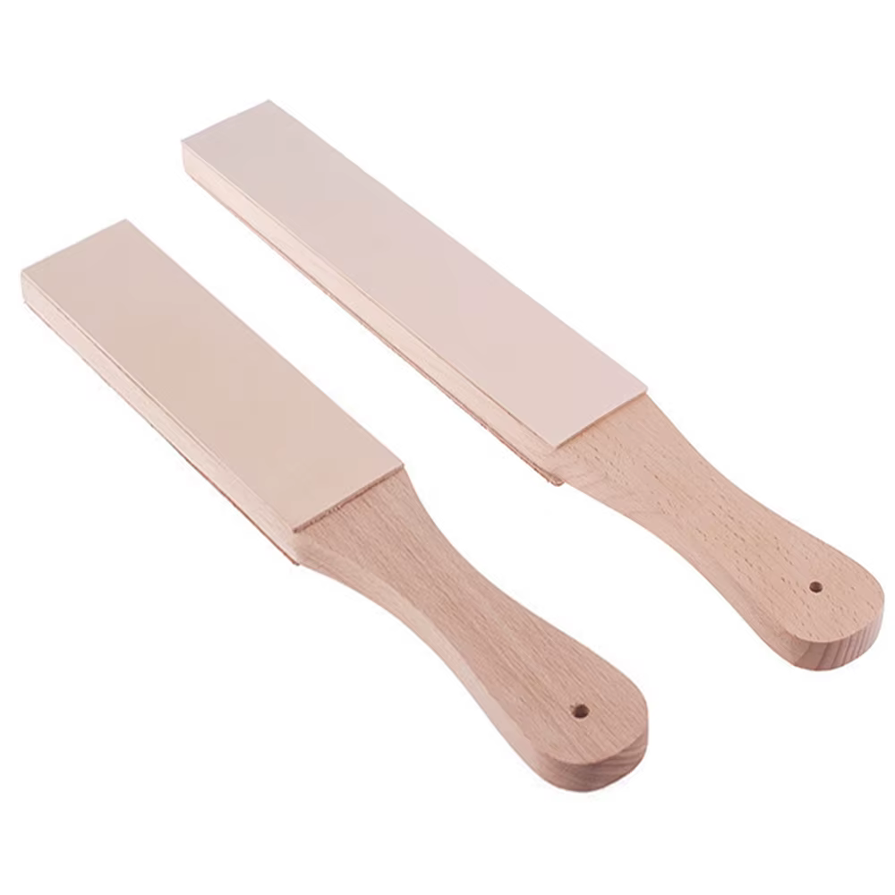 Affûteur de couteaux avec manche en bois, artisanat du cuir, affûtage du vernis, trancheur de bord, 