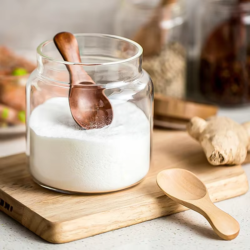 Mini cuillères en bois pour enfants, 4 pièces, petite cuillère à condiments pour épices, sucre, thé,
