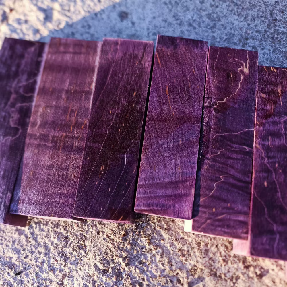 Couteau en bois d'érable violet 12x3.5x3.5cm, matière première solide, couteau de cuisine en bois su