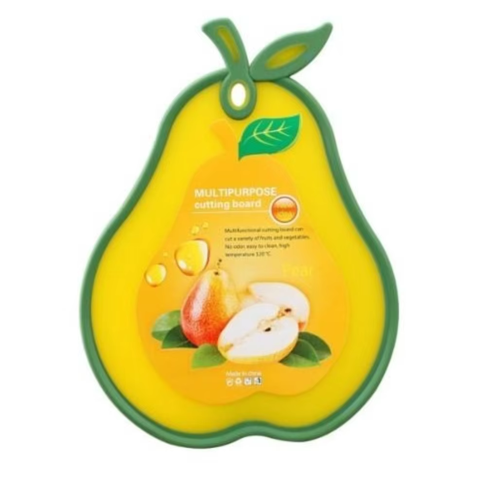 Planches à découper en plastique de qualité alimentaire PP, en forme de fruit, double face, non ald,