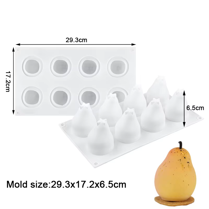 Moule à gâteau en silicone en forme de formage pour dessert français, simulation de fruits, ustensil