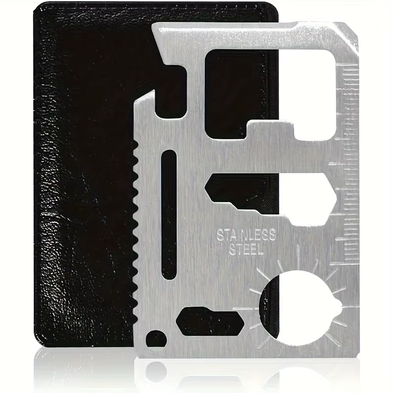 1/2 pièces Pack 11 en 1 carte de crédit multi-outil, portefeuille outil tactique de survie avec cout