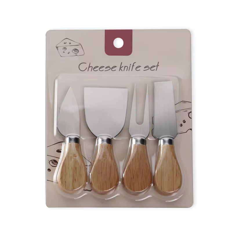 Ensemble de 4 ustensiles à fromage multifonctionnels en acier inoxydable – Spatule à beurre, spatule
