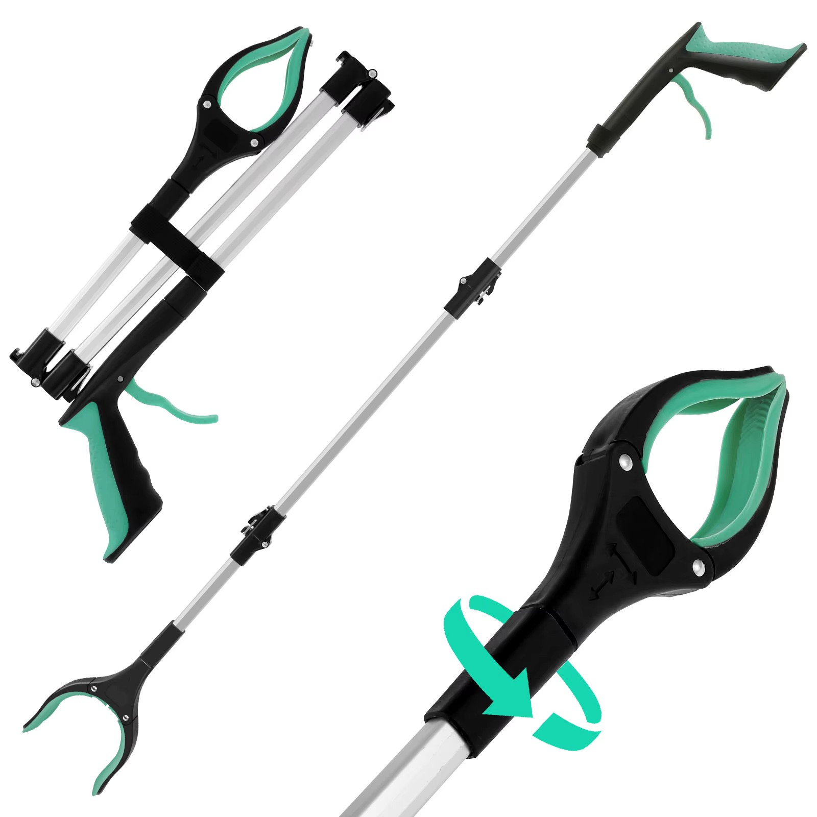 Pince de sélection de déchets d'extension de pince pliable avec 360 °   Outils manuels à Clip rotati