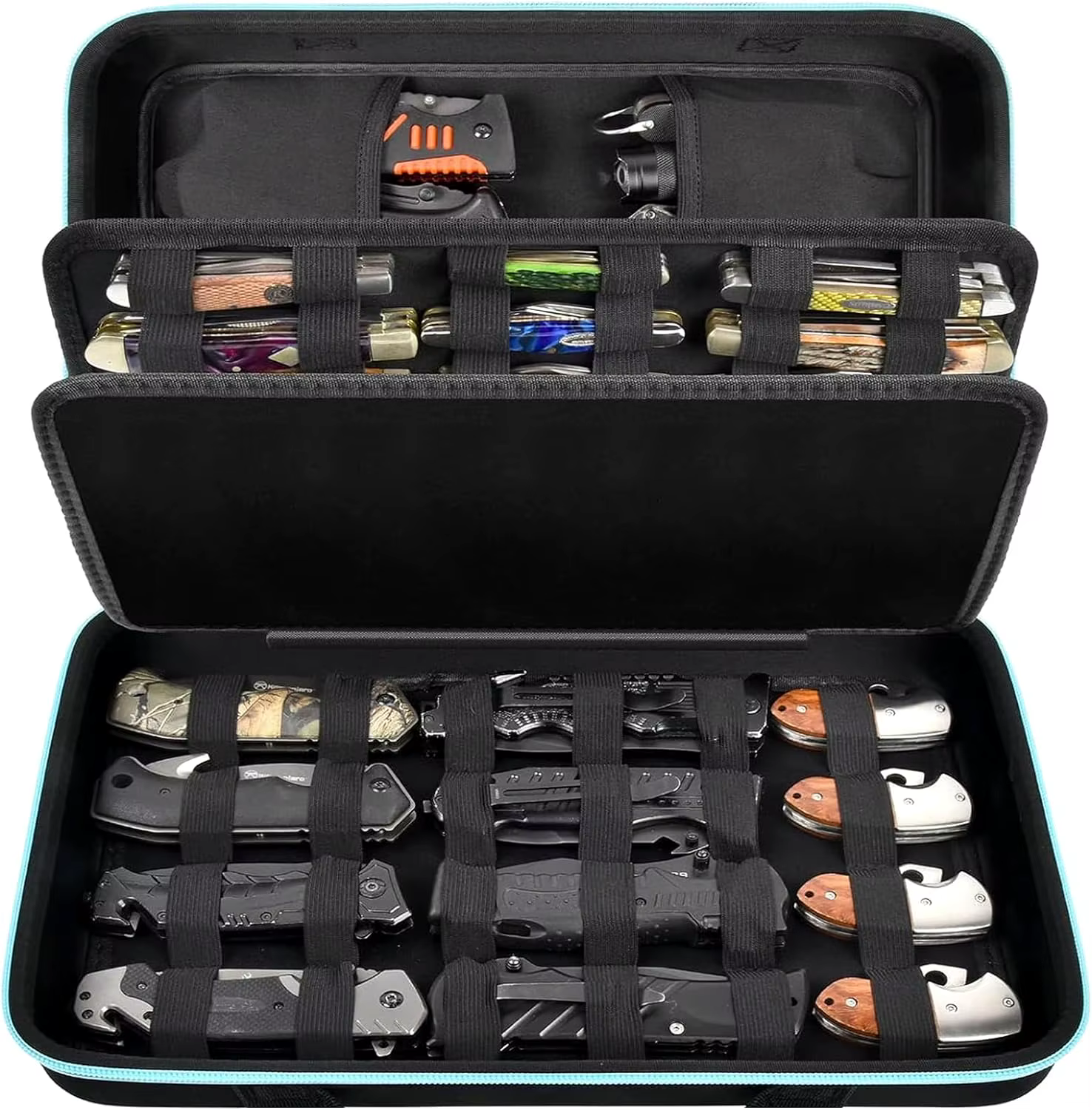 Présentoir de couteaux pour plus de 45 couteaux de poche, pour sac de rangement de couteaux papillon