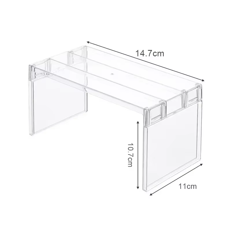Étagère de rangement transparente pour réfrigérateur, gain de place, étagères de séparation multicou