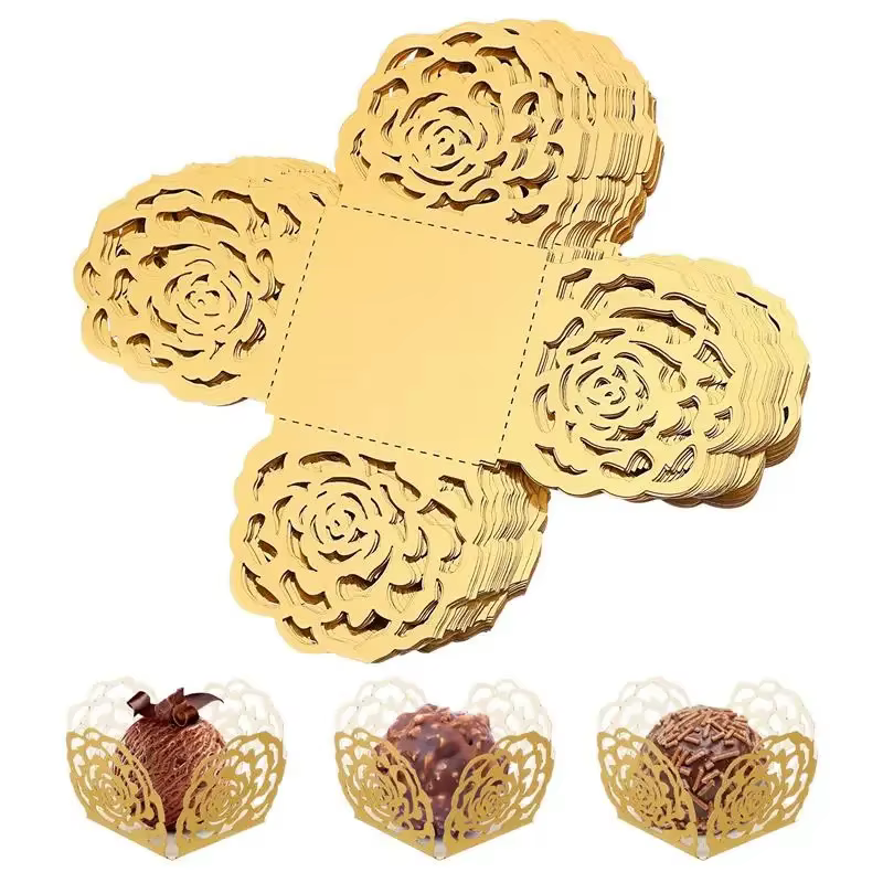 Emballages en Papier pour Truffes, Mini Cuisson Standard, Chocolat Chi Gâteau Muffin Escalier pour M