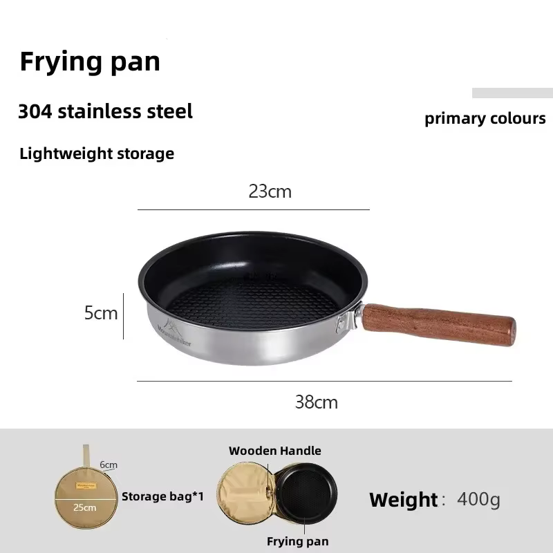 MOUNTAINHIKER poêle de Camping en plein air poêle antiadhésive petit déjeuner crêpes Pot acier inoxy