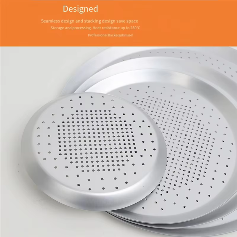 SOFT-Pizza Four Plateau Lot de 2 plateaux de cuisson ronds de 25,5 cm de diamètre avec revêtement an