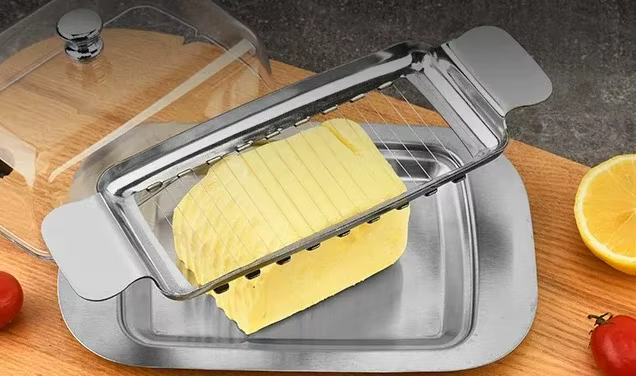 Boîte de rangement pour beurre, beurrier avec couvercle, récipient à beurre, plateau à biscuits et à