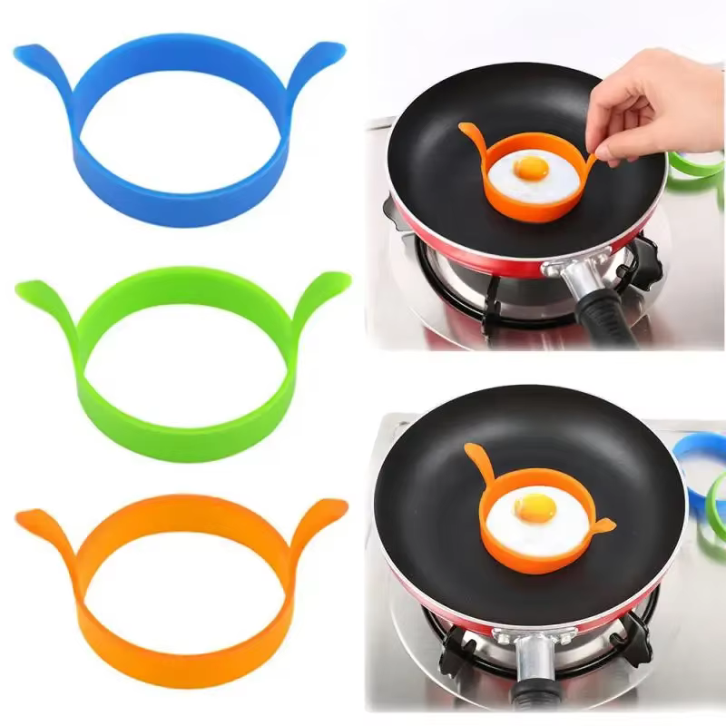3 pièces petit déjeuner Omelette anneau oeuf frit moule de qualité alimentaire Silicone oeuf anneau 